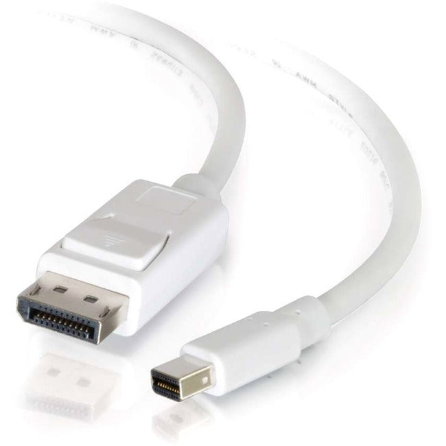 C2G 3ft 4K Mini DisplayPort to DisplayPort Cable - 4K 60Hz - White - M/M - 54297