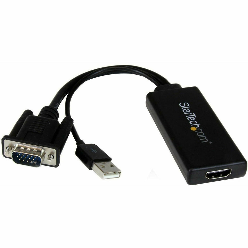 StarTech.com VGA to HDMI Adapter with USB Audio & Power - Portable VGA to HDMI Converter - 1080p - VGA2HDU