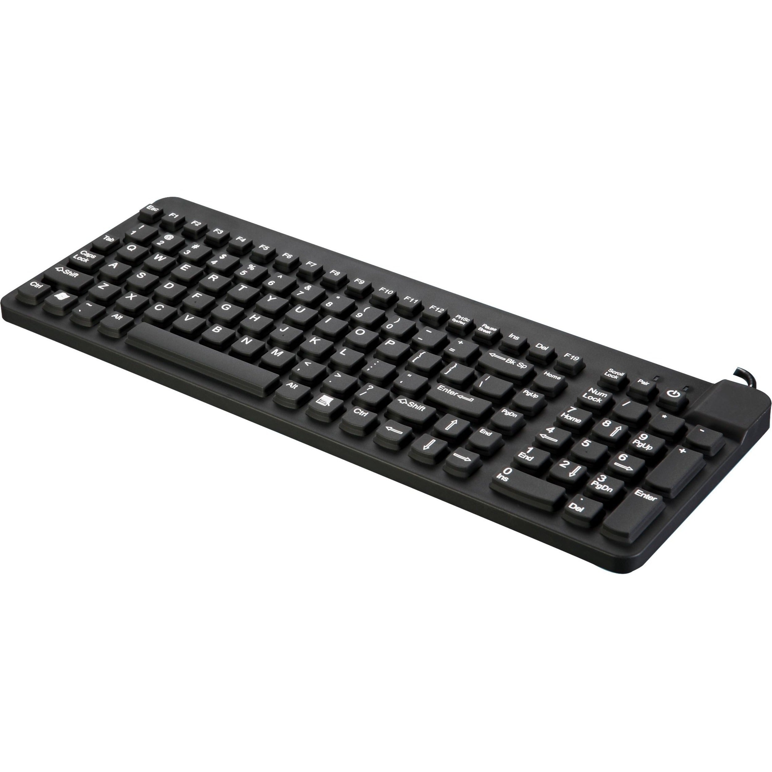 Man & Machine Premium Full Size Waterproof Disinfectable Keyboard - RCLP/MAG/BKL/B5