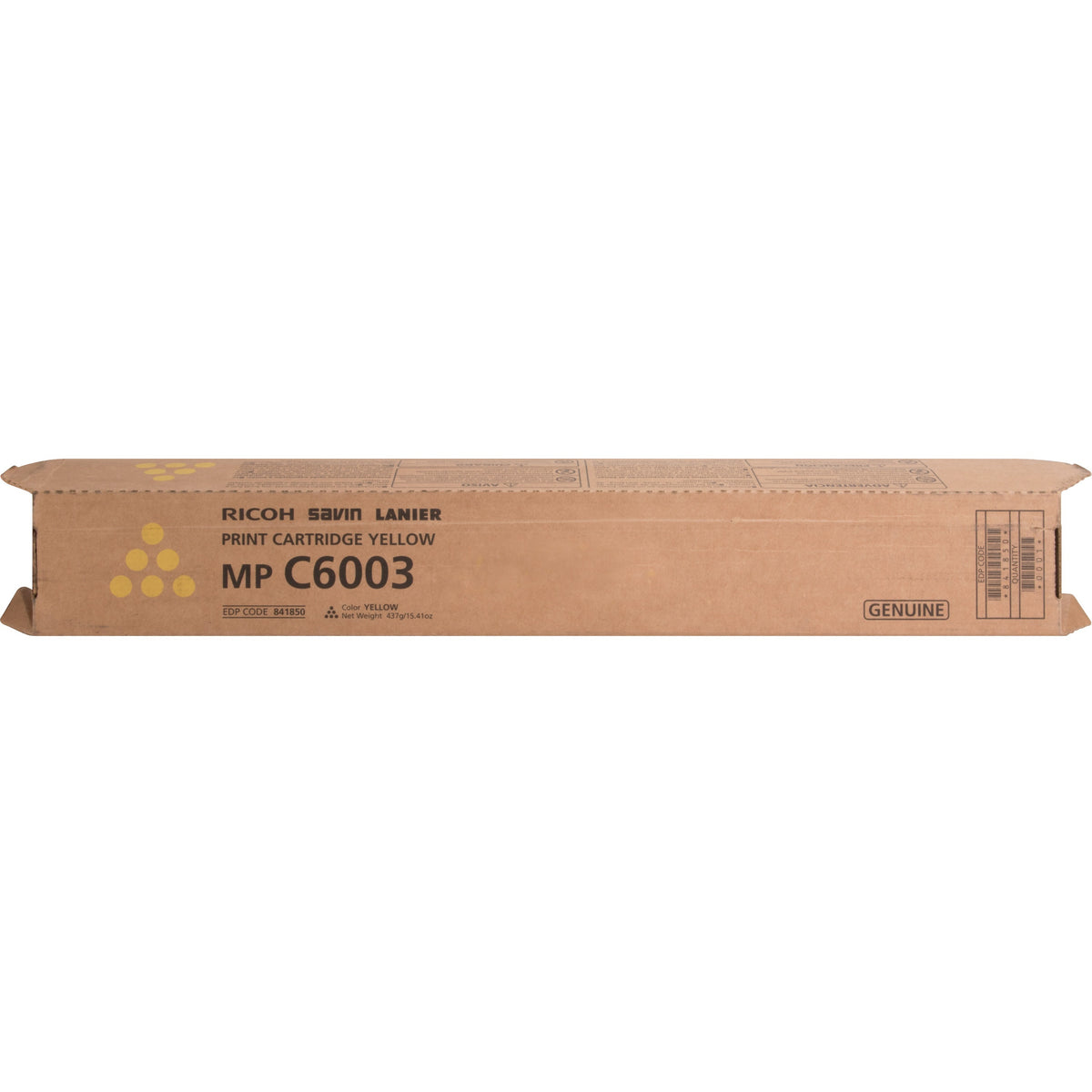 Ricoh Original Laser Toner Cartridge - Yellow - 1 Each - 841850