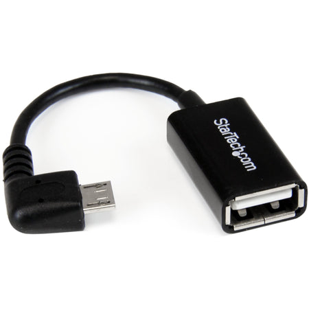 StarTech.com 5in Right Angle Micro USB to USB OTG Host Adapter M/F - UUSBOTGRA