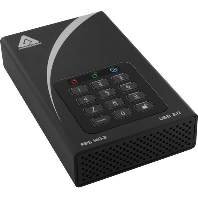 Apricorn Aegis Padlock DT FIPS ADT-3PL256F-6000 6 TB Hard Drive - External - TAA Compliant - ADT-3PL256F-6000