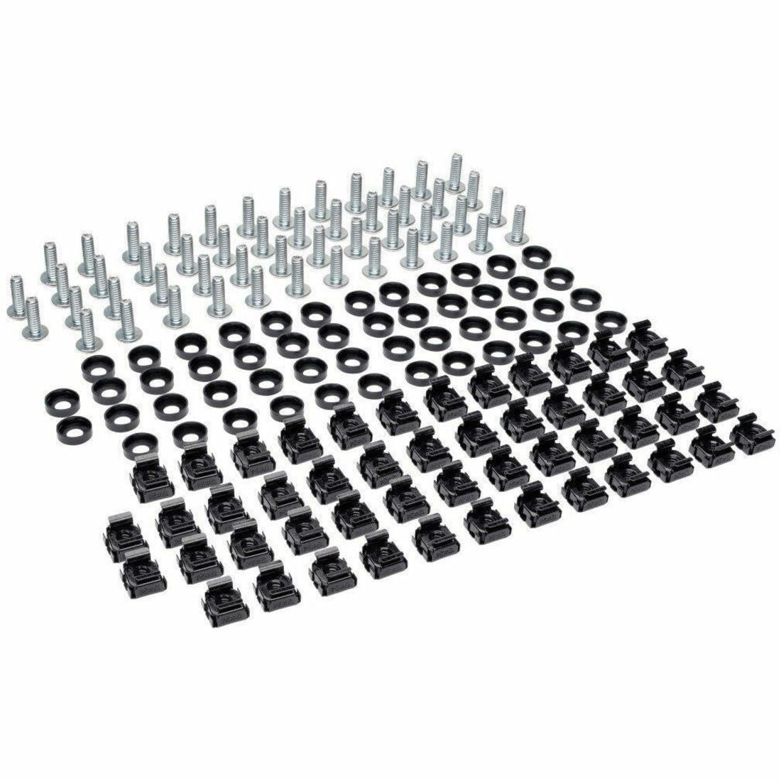 Tripp Lite by Eaton SmartRack Square Hole Hardware Kit with 50 pcs 12-24 screws and washers - SRCAGENUTS1224