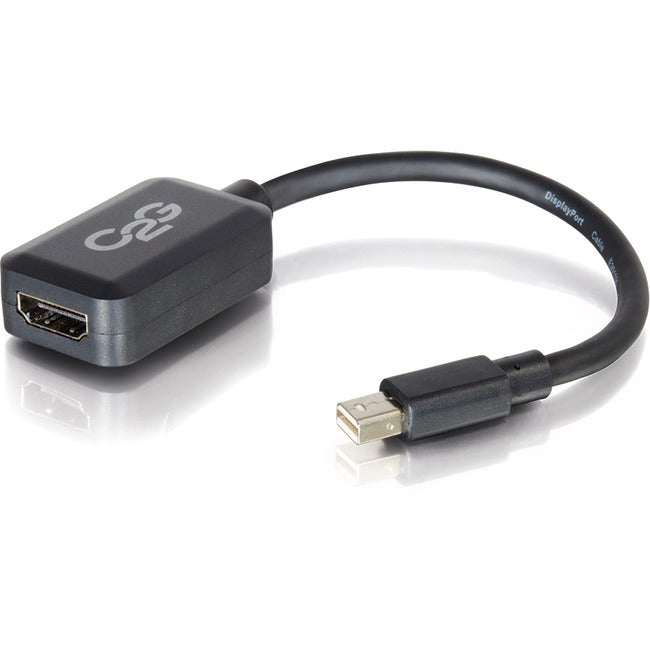 C2G Mini DisplayPort to HDMI Adapter - Mini DP to HDMI Adapter - DisplayPort 1.2 - Black - M/F - 54313