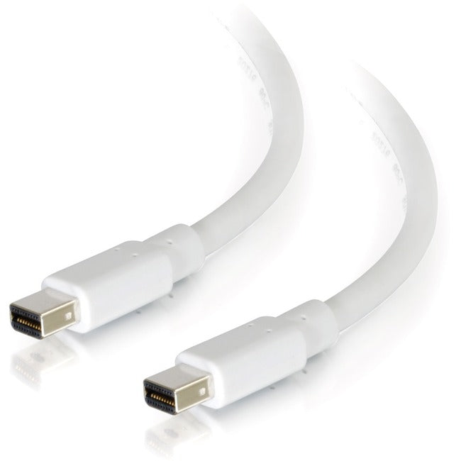 C2G 3ft Mini DisplayPort Cable 4K 30Hz - White - 54410