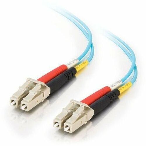 C2G 0.5m LC-LC 10Gb 50/125 Duplex Multimode OM3 Fiber Cable - Aqua - 1.6ft - 01110