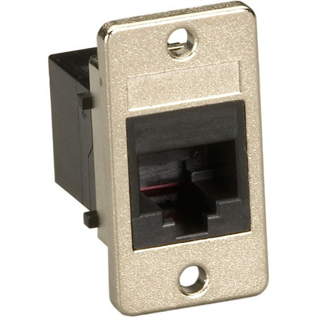 Black Box Panel-Mount Coupler - Unshielded, RJ45, 8-Wire, Black - FMT1081