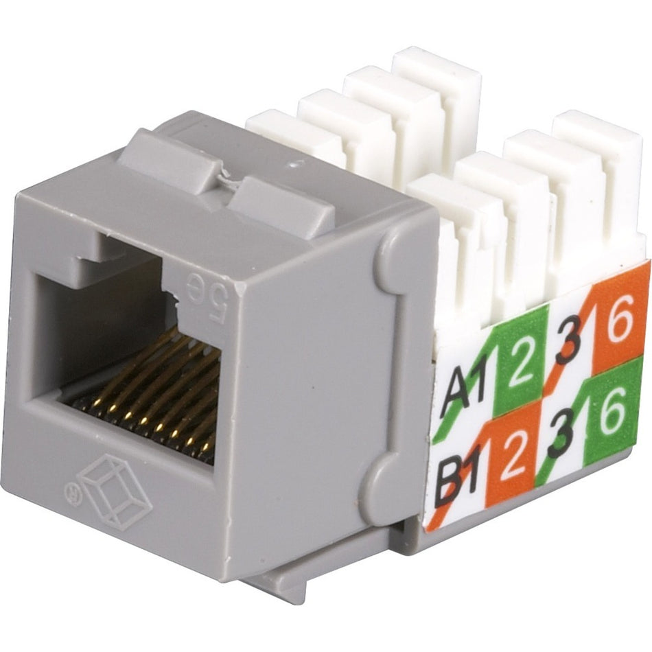 Black Box CAT5e Keystone Jack - Unshielded, Gray - FMT923-R2