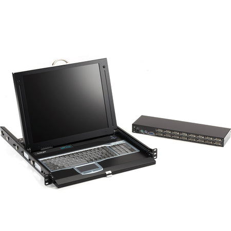 Black Box ServTray Complete, 17" , 16-Port KVM Switch Module, USB and PS/2 - KVT417A-16UV-R2