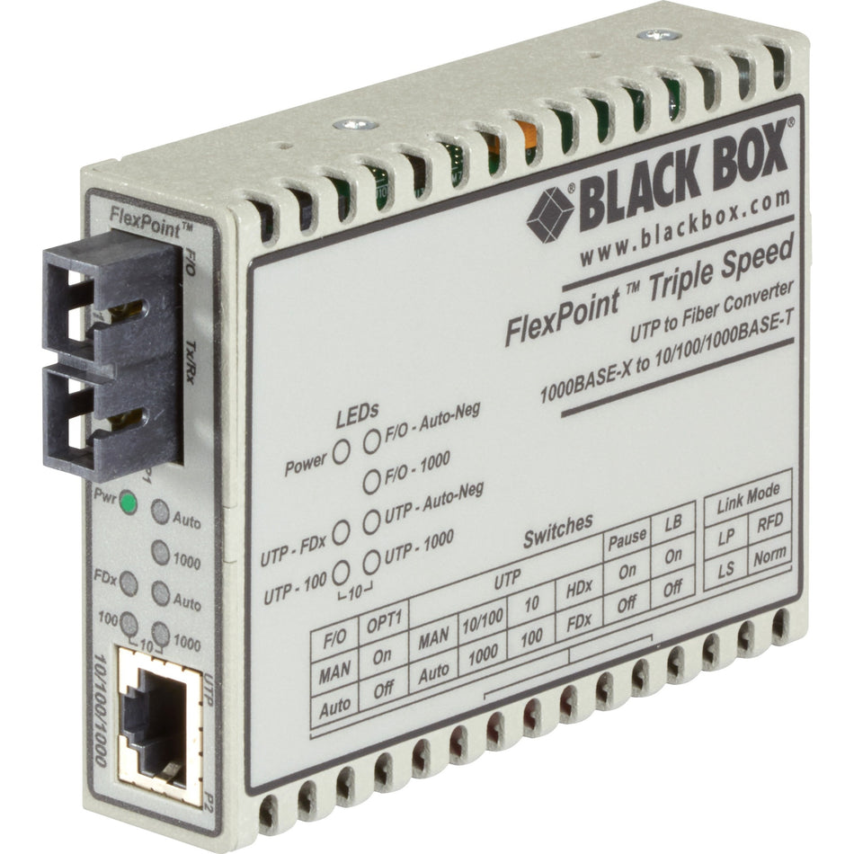 Black Box FlexPoint LMC1017A-MMSC Transceiver/Media Converter - LMC1017A-MMSC