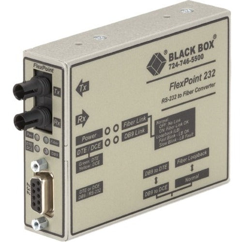 Black Box FlexPoint Modular Media Converter, RS-232 to Fiber, Single-Mode, 30 km, ST - ME662A-SST