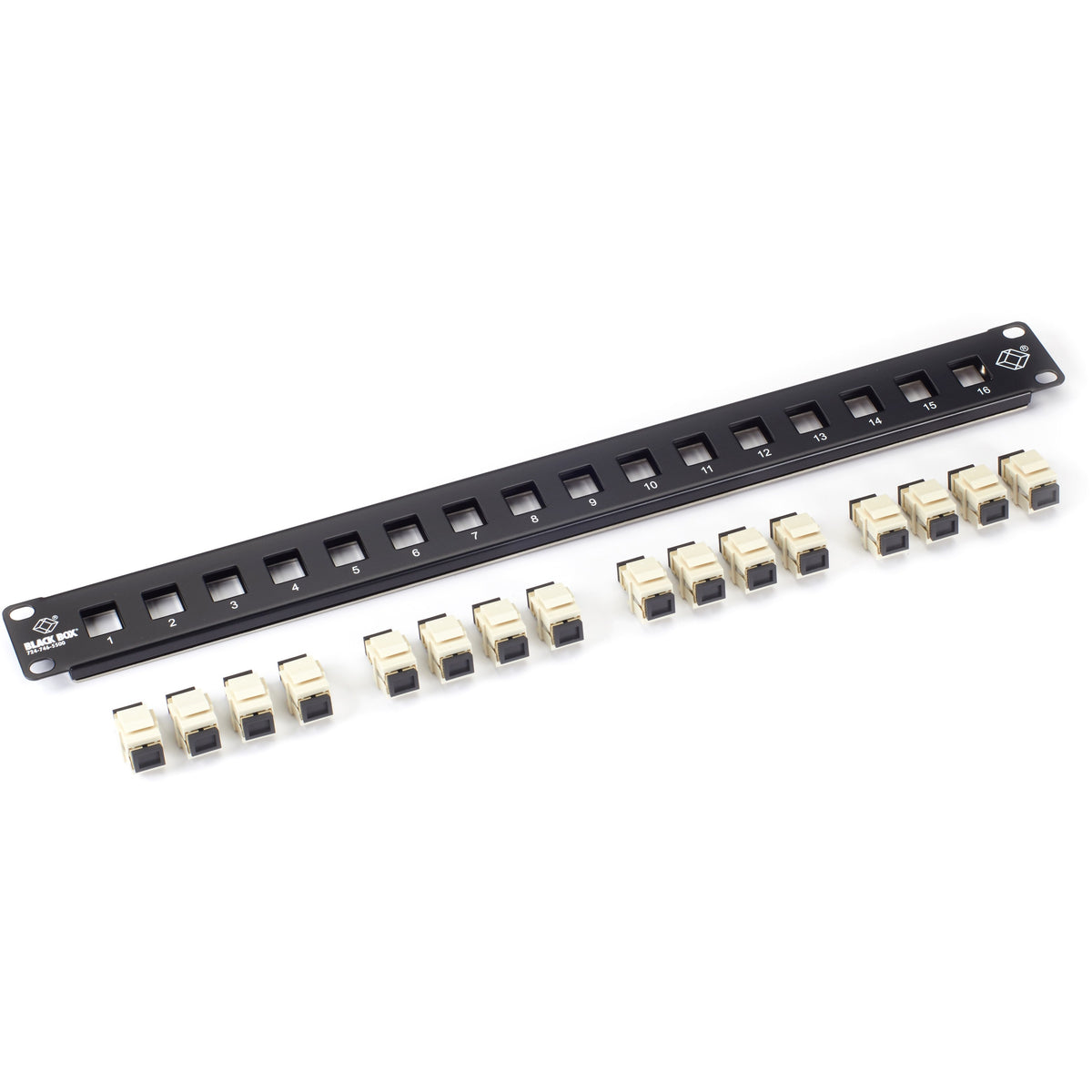 Black Box Connect Rackmount Fiber Panel - Preloaded, 1U, (16) SC Simplex - JPM430A