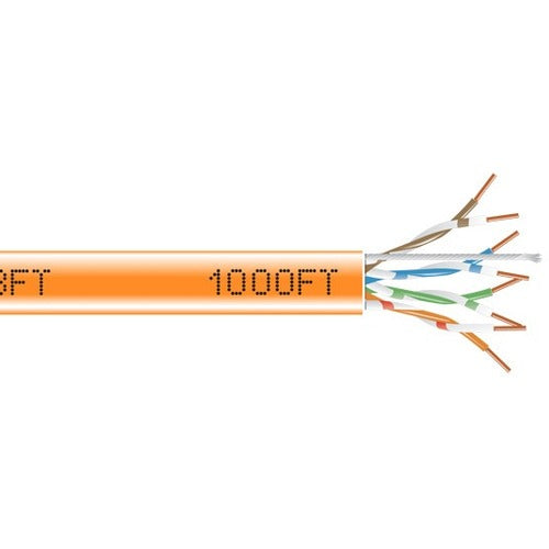 Black Box CAT6 550-MHz Solid Bulk Cable UTP CMR PVC Orange 1000FT Pull-Box - EYN866A-PB-1000