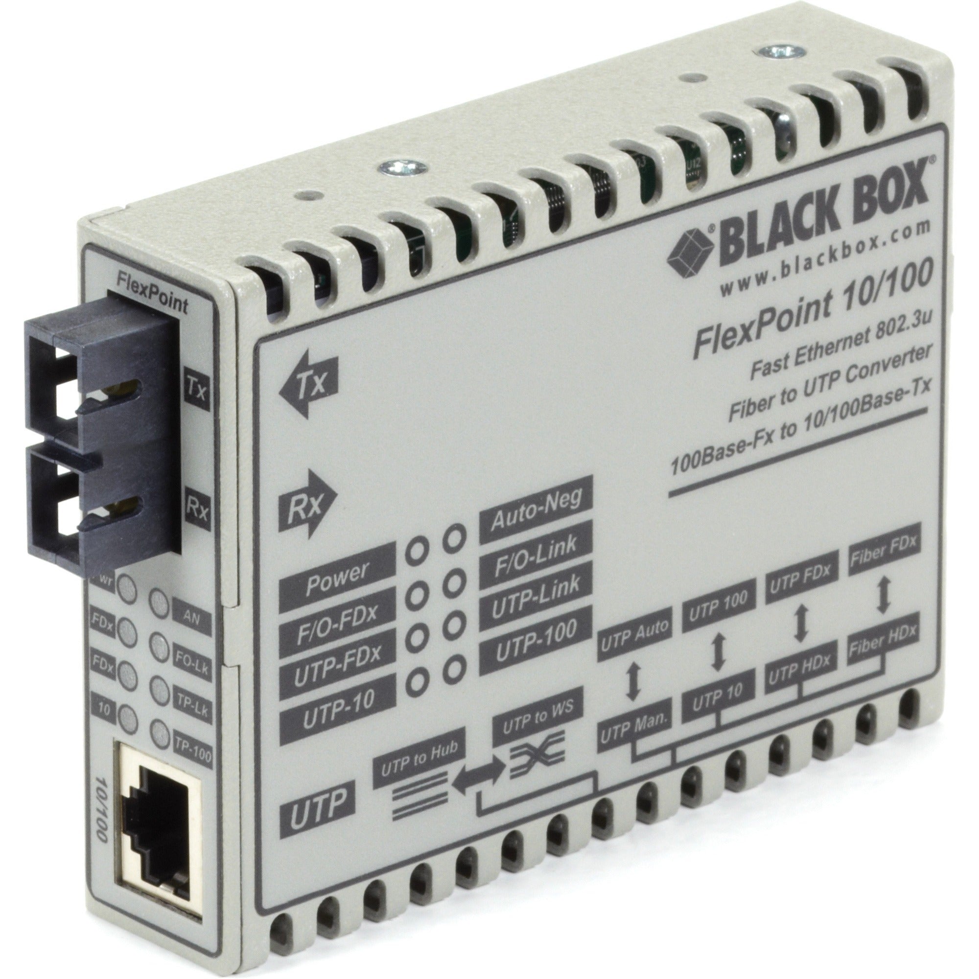 Black Box FlexPoint LMC100A-SC-R3 Tanscevier Media Converter - LMC100A-SC-R3