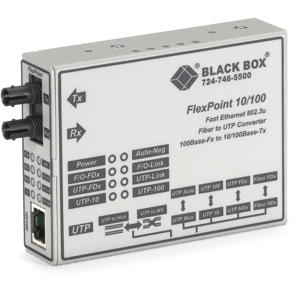 Black Box FlexPoint LMC100A-SM-R3 Tanscevier Media Converter - LMC100A-SM-R3