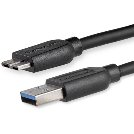 StarTech.com 2m (6ft) Slim SuperSpeed USB 3.0 (5Gbps) A to Micro B Cable - M/M - USB3AUB2MS