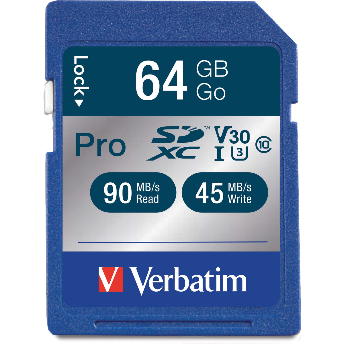 Verbatim 64GB Pro 600X SDXC Memory Card, UHS-1 Class 10 - 98670