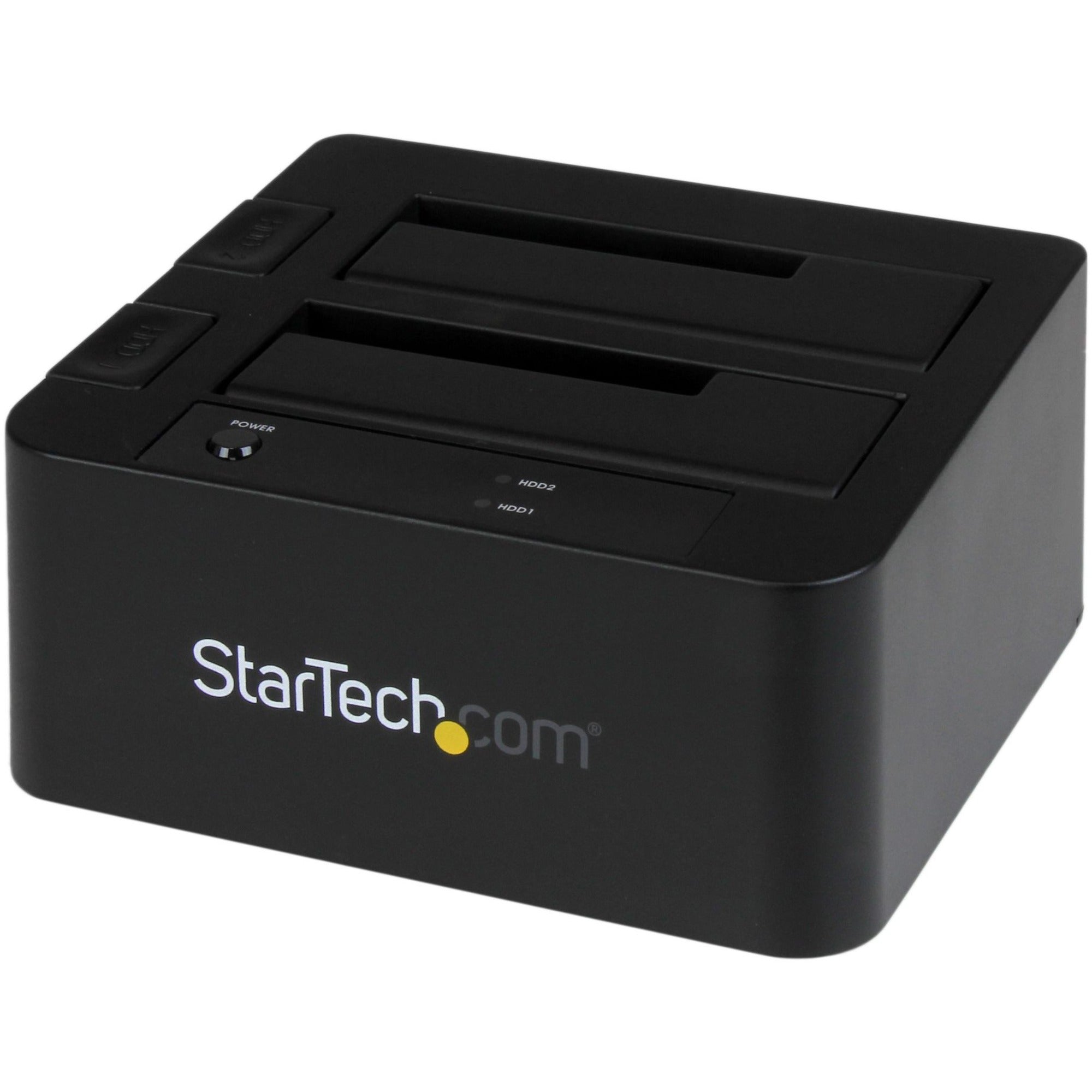 StarTech.com Dual-Bay USB 3.0 / eSATA to SATA Hard Drive Docking Station, 2.5/3.5" SATA III, SSD/HDD Dock, Top-Loading - SDOCK2U33EB