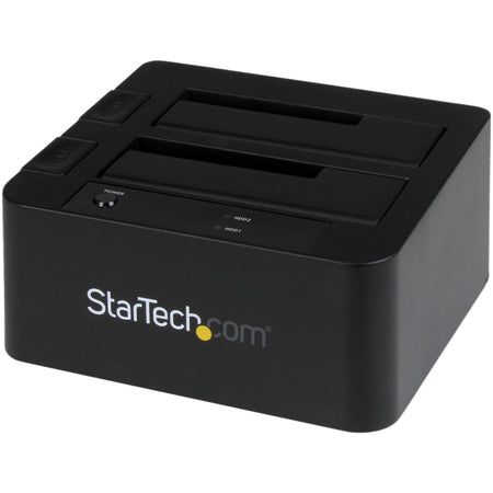 StarTech.com Dual-Bay USB 3.0 / eSATA to SATA Hard Drive Docking Station, 2.5/3.5" SATA III, SSD/HDD Dock, Top-Loading - SDOCK2U33EB
