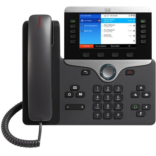 Cisco 8861 IP Phone - Corded/Cordless - Corded - Bluetooth - Wall Mountable, Desktop - Black - CP-8861-K9=