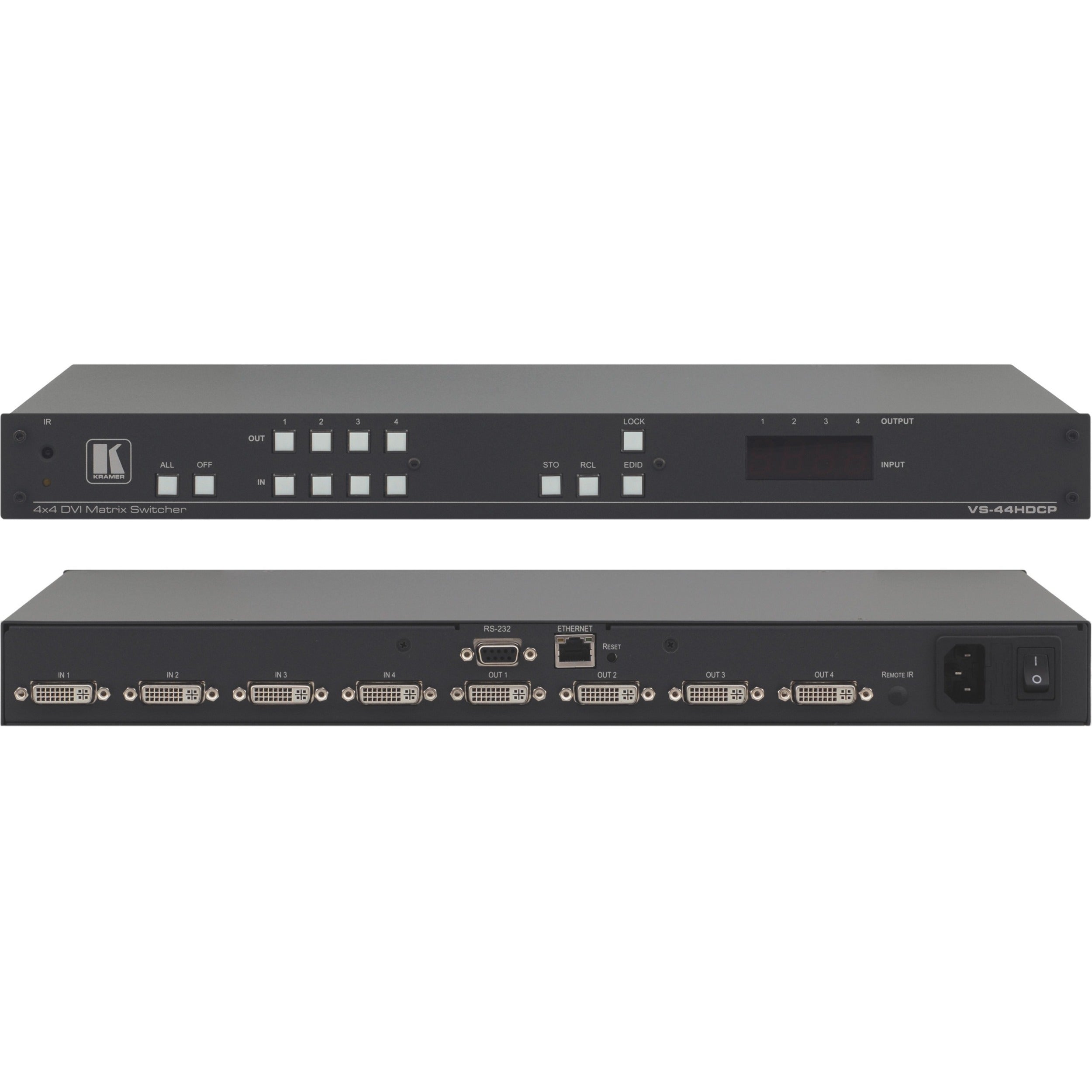 Kramer 4x4 HDCP Compliant DVI Matrix Switcher - VS-44HDCP