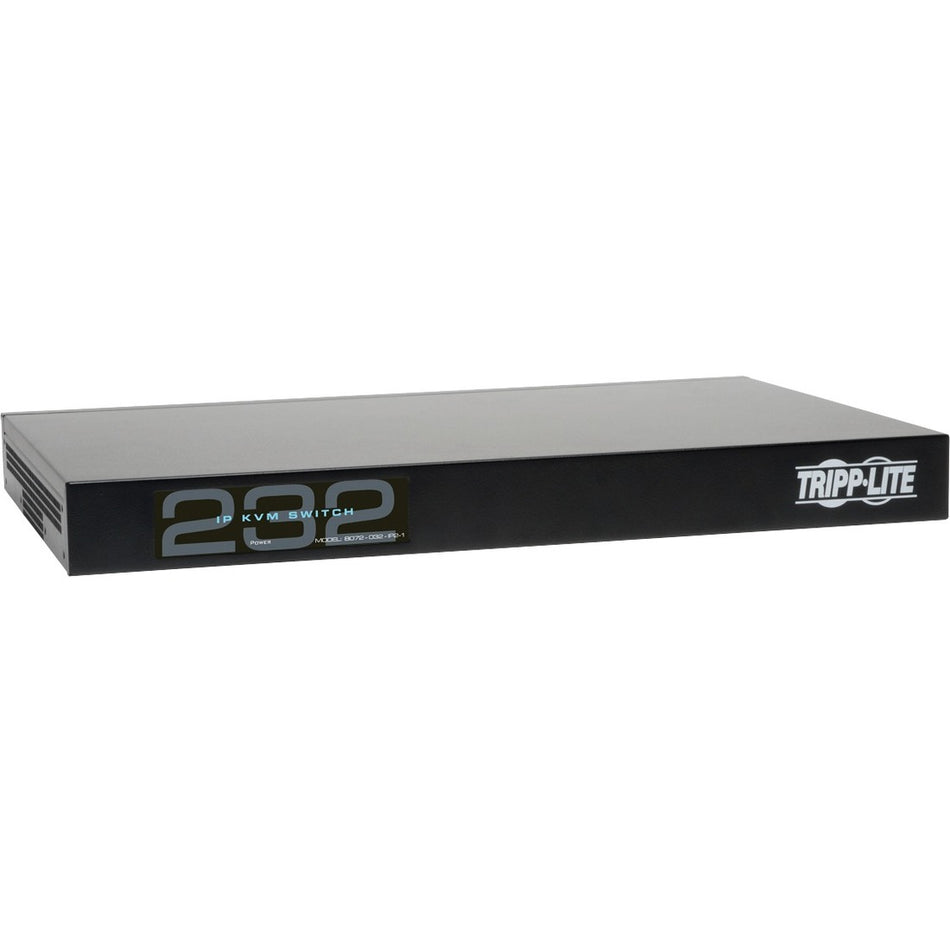 Tripp Lite by Eaton NetCommander 32-Port Cat5 KVM over IP Switch - 2 Remote + 1 Local User 16 USB Dongles 1U Rack-Mount - B072-032-IP2-K
