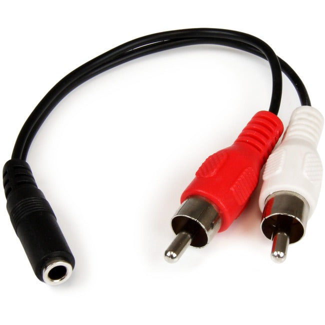 StarTech.com 6in Stereo Audio Cable - 3.5mm Female to 2x RCA Male - MUFMRCA