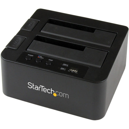 StarTech.com Dual Bay Hard Drive Duplicator Dock, Standalone HDD/SSD Cloner/Copier, USB 3.0 / eSATA to SATA III Hard Drive Cloner - SDOCK2U33RE