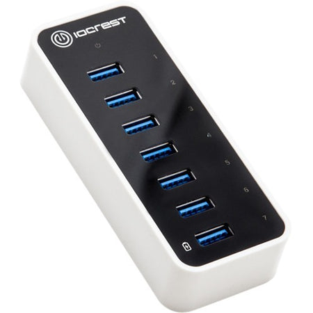 SYBA Multimedia Super Speed IO Crest 7-Port USB 3.0 Hub with AC Power Adapter - SY-HUB20152