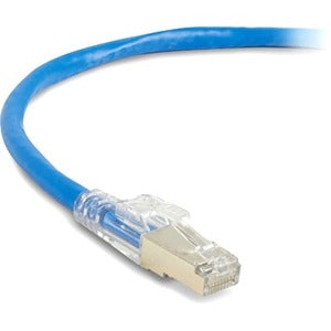Black Box CAT6A 650-MHz Locking Snagless Patch Cable - C6APC80S-BL-10