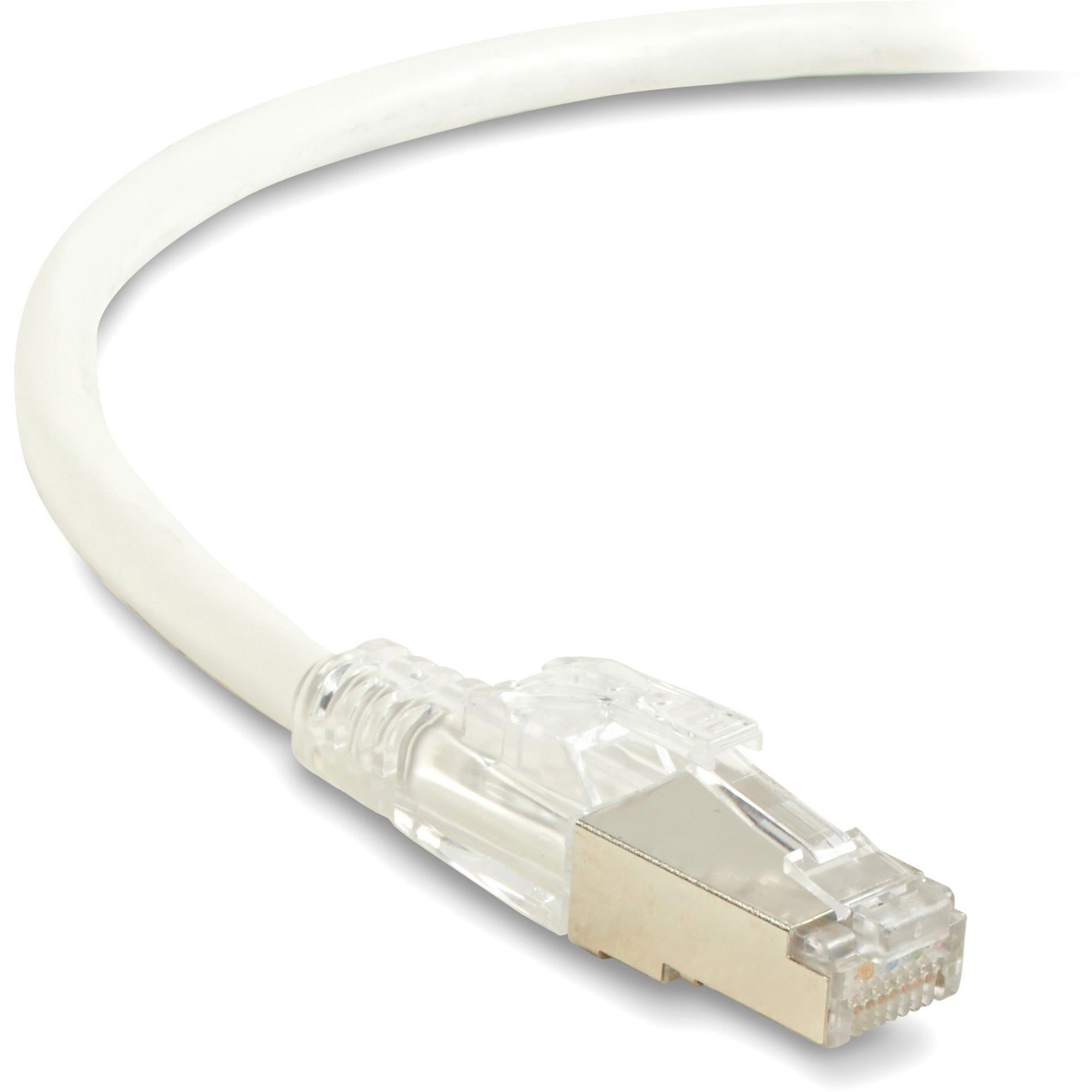 Black Box CAT6A 650-MHz Locking Snagless Patch Cable - C6APC80S-WH-03