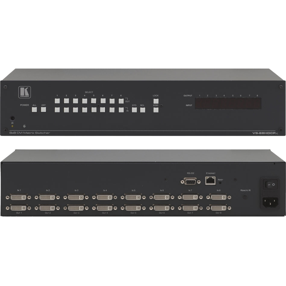 Kramer VS-88HDCPxl 8x8 DVI (HDCP) Matrix Switcher - VS-88HDCPXL