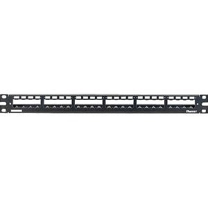 Panduit 24-Port All Metal Modular Patch Panel with Strain Relief Bar, 1 RU - CP24WSBLY