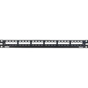 Panduit 24-Port All Metal Modular Patch Panel with Strain Relief Bar, 1 RU - CP24WSBLY