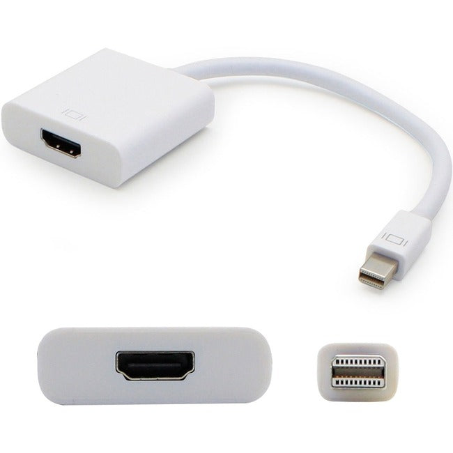 5PK Mini-DisplayPort 1.1 Male to HDMI 1.3 Female White Active Adapters For Resolution Up to 2560x1600 (WQXGA) - MDP2HDMIAW-5PK