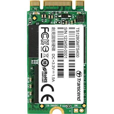 Transcend MTS400 128 GB Solid State Drive - M.2 Internal - SATA (SATA/600) - TS128GMTS400