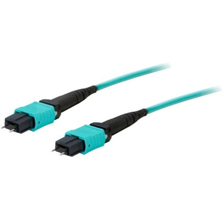 AddOn 20m MPO (Male) to MPO (Male) 12-Strand Aqua OM4 Straight Fiber OFNR (Riser-Rated) Patch Cable - ADD-MPOMPO-20M5OM4SM