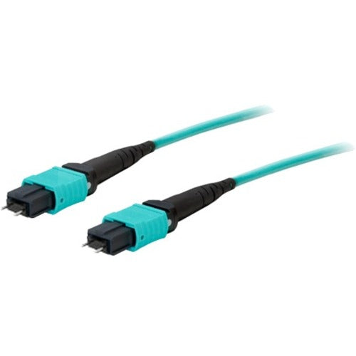 AddOn 15m MPO (Male) to MPO (Male) 12-Strand Aqua OM4 Straight Fiber OFNR (Riser-Rated) Patch Cable - ADD-MPOMPO-15M5OM4SM