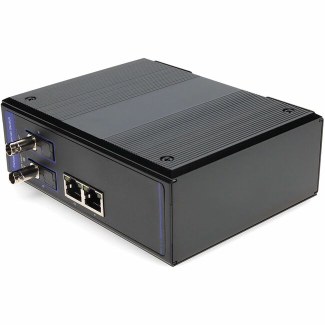 AddOn 2 10/100/1000Base-TX(RJ-45) to 2 1000Base-BXU(ST) SMF 1310nmTX/1550nmRX 20km Industrial Media Converter - ADD-IGMC-BXU-2ST2