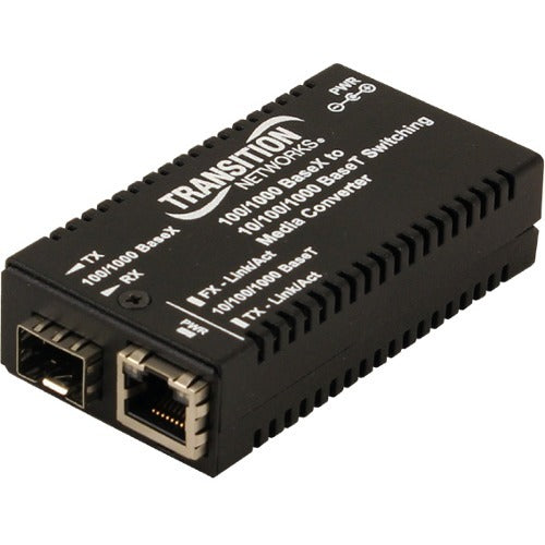 Transition Networks Mini Gigabit Ethernet Media Converter - M/GE-PSW-SFP-01-NA