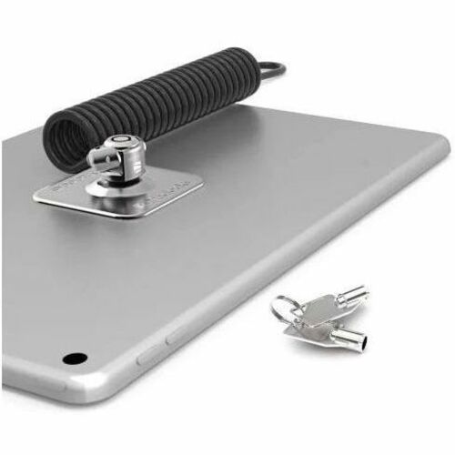 Compulocks Universal Tablet Lock with Keyed Coiled Cable Lock Black - CL15CUTL