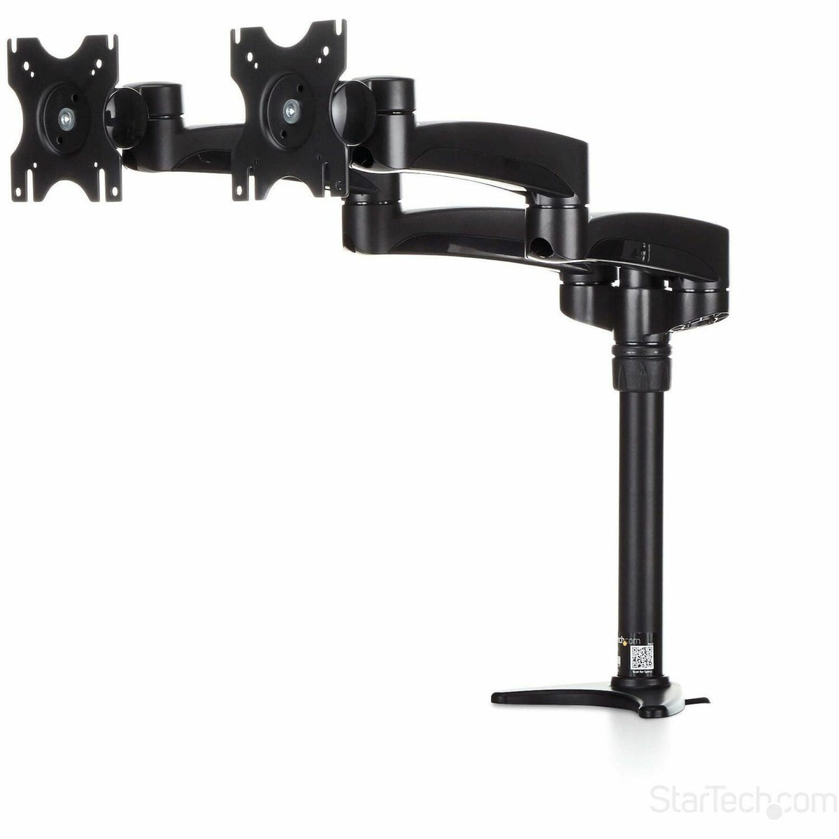StarTech.com Desk Mount Dual Monitor Arm, Dual Articulating Monitor Arm, Height Adjustable, For VESA Monitors up to 24" (29.9lb/13.6kg) - ARMDUAL