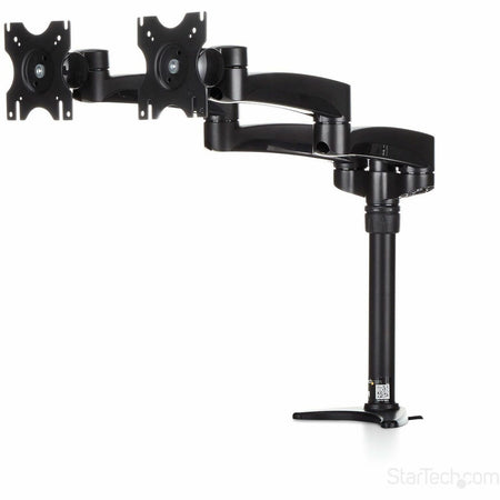 StarTech.com Desk Mount Dual Monitor Arm, Dual Articulating Monitor Arm, Height Adjustable, For VESA Monitors up to 24" (29.9lb/13.6kg) - ARMDUAL