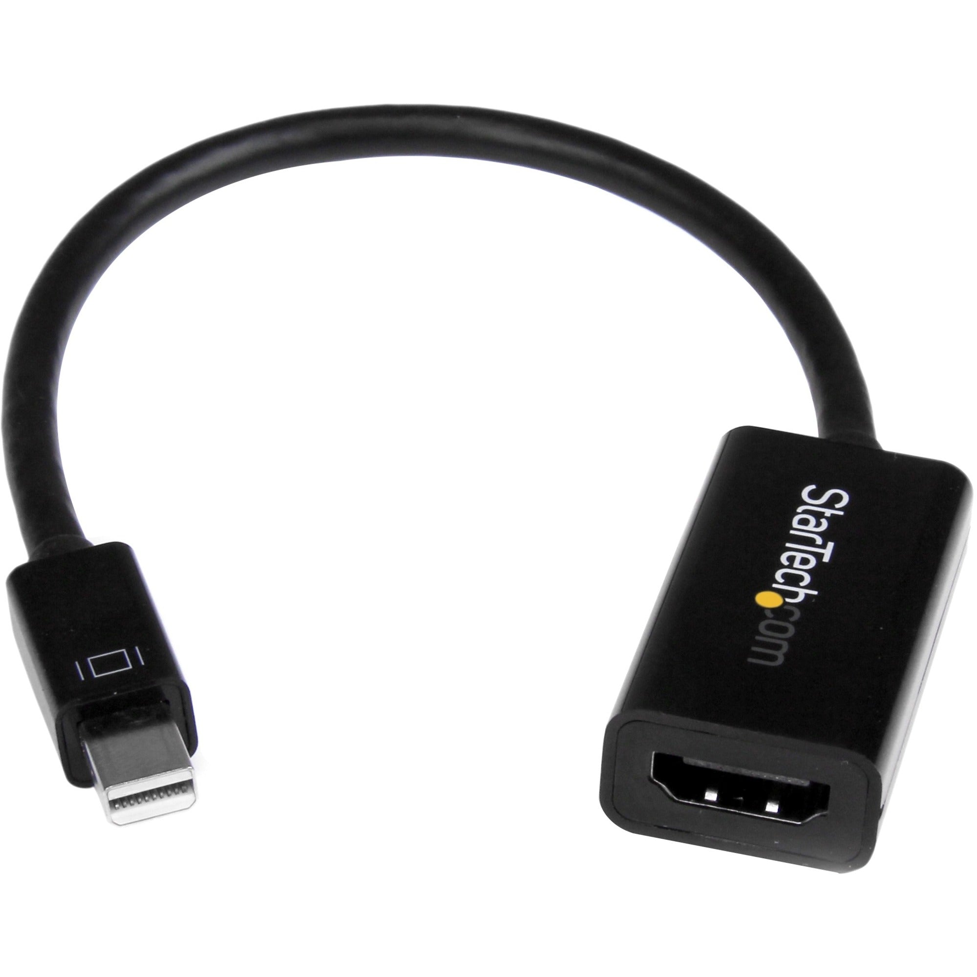 StarTech.com Mini DisplayPort to HDMI Adapter, Active Mini DP to HDMI Video Converter for Monitor/Display, 4K 30Hz, mDP to HDMI Adapter - MDP2HD4KS