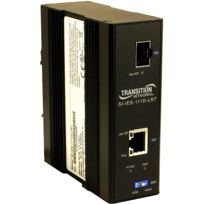 Transition Networks Hardened 1-port Mid-span PoE+ Injector - SI-IES-111D-LRT