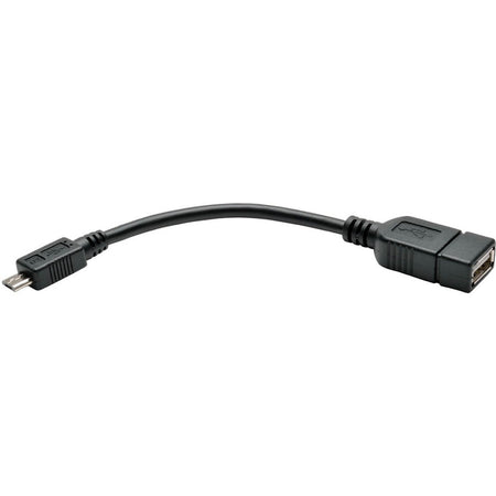 Eaton Tripp Lite Series Micro USB to USB OTG Host Adapter Cable, 5-Pin Micro USB B to USB A M/F, 6-in. (15.24 cm) - U052-06N