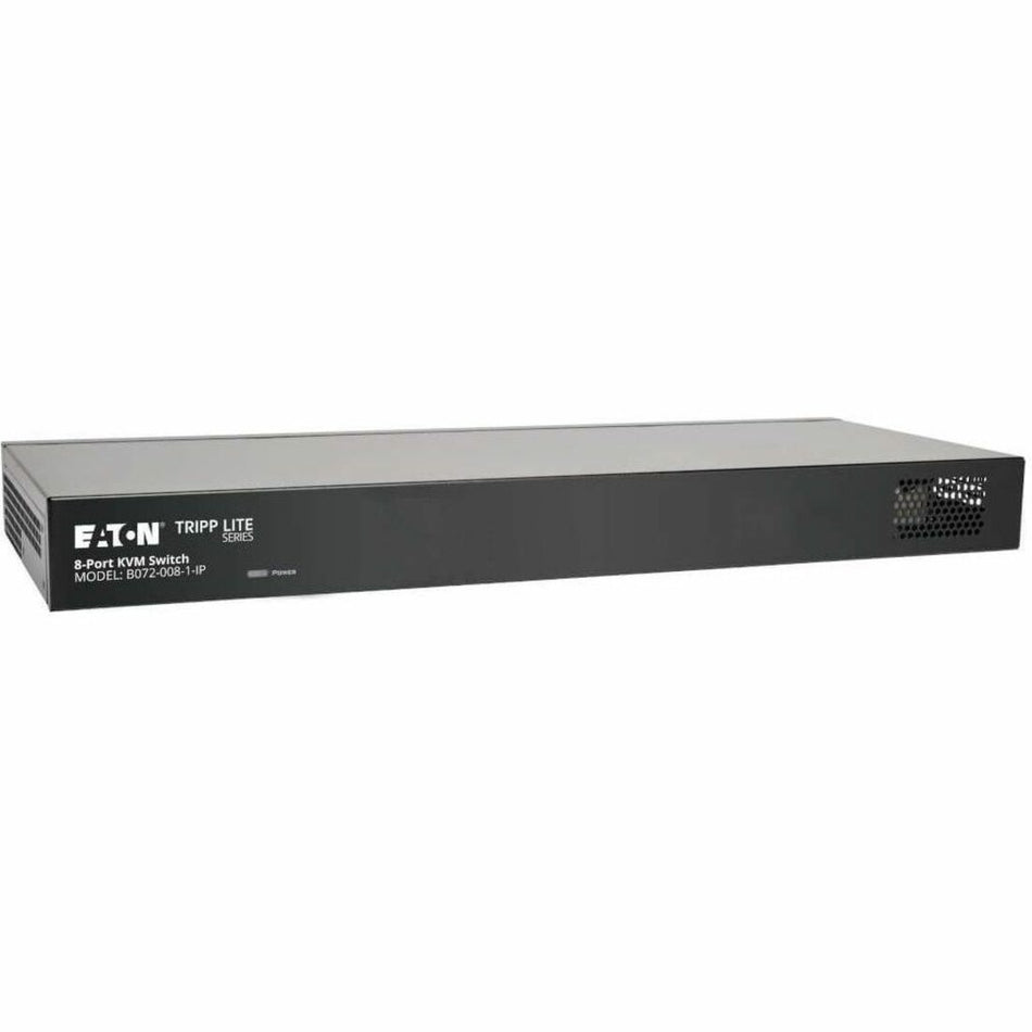 Tripp Lite by Eaton NetCommander 8-Port Cat5 KVM over IP Switch - 1 Remote + 1 Local User 1U Rack-Mount - B072-008-1-IP