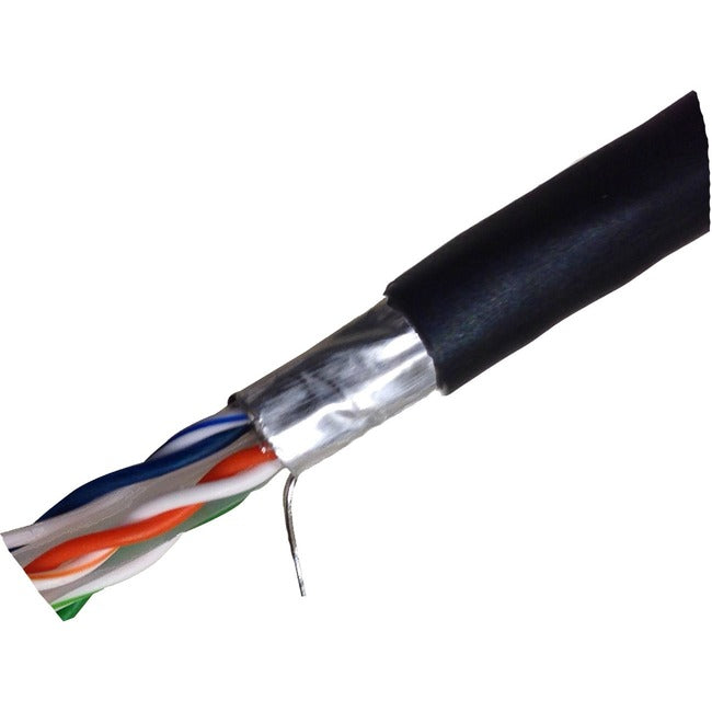 Weltron CAT6 Solid Shielded (CMR) Network Cable - T2404L6SH-BK