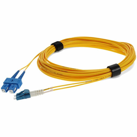 AddOn 10m USC to LC Yellow OS2 Duplex OFNR (Riser-Rated) SMF Fiber Patch Cable - ADD-USC-LC-10M9SMF