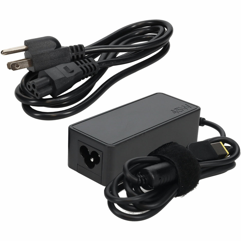 AddOn Lenovo 4X20E53336 Compatible 65W 20V at 3.25A Black Slim Tip Laptop Power Adapter and Cable - 4X20E53336-AA